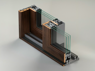 AELLE-S 190 STH - Aluminium and wood thermal break window by METRA Building - view 2